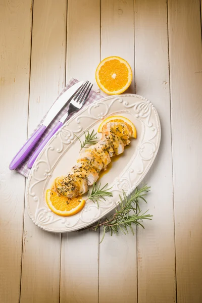 Carne asada con salsa de naranja — Foto de Stock