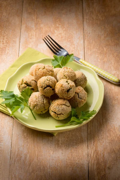 Albóndigas vegetarianas con ricotta y espinacas — Foto de Stock