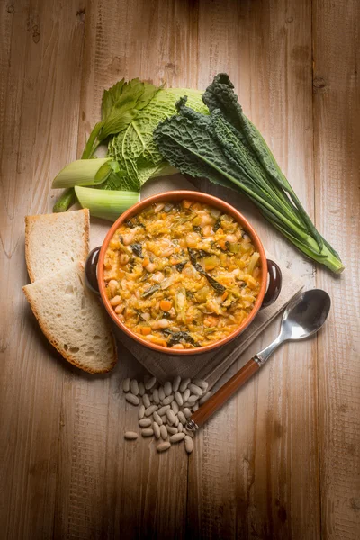Риболлита традиционный суп из тосканы — стоковое фото