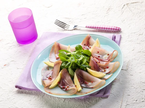 Carpaccio swordfish marinated — Stock Photo, Image