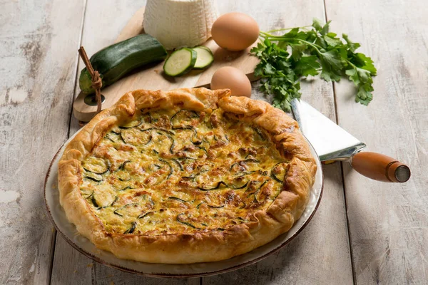 Somon kabağı ve ricotta peynirli turta.