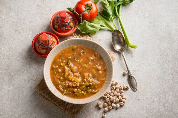 Harira Traditioneel Ramadan Voedsel Recept — Stockfoto