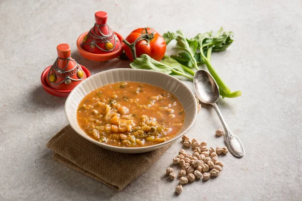 Harira Geleneksel Ramazan Yemek Tarifi — Stok fotoğraf