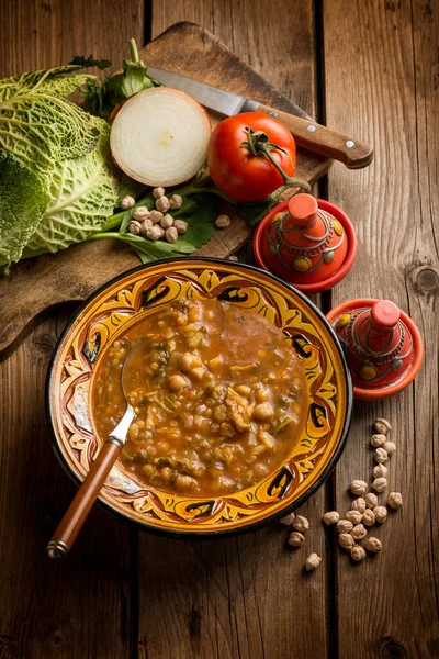 Harira Receta Comida Tradicional Ramadán — Foto de Stock