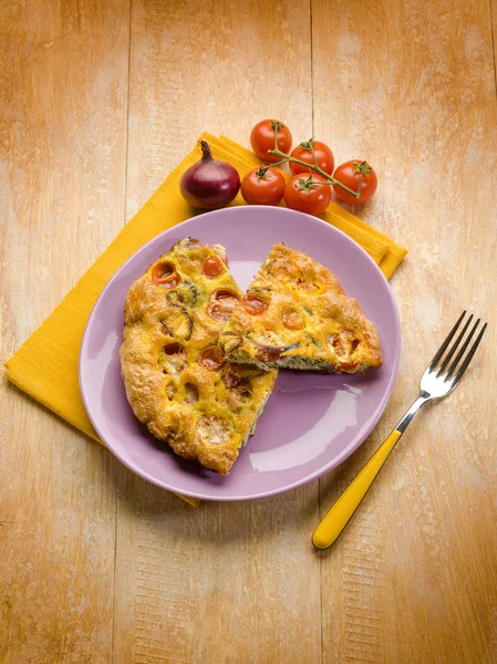 Domatesli omlet — Stok fotoğraf