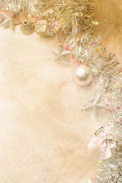 Zilveren Kerstmis decoratie achtergrondsrebrny tło dekoracje świąteczne — Zdjęcie stockowe
