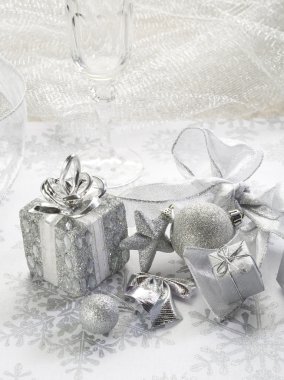 Gümüş Noel arka plan