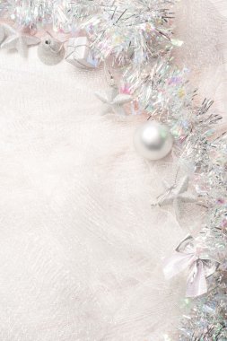 Gümüş Noel süsleri arka plan