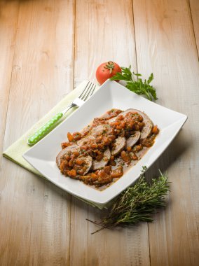 domates ile kavrulmuş et