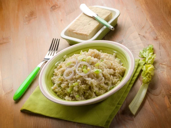 Risotto med stracchino ost — Stockfoto