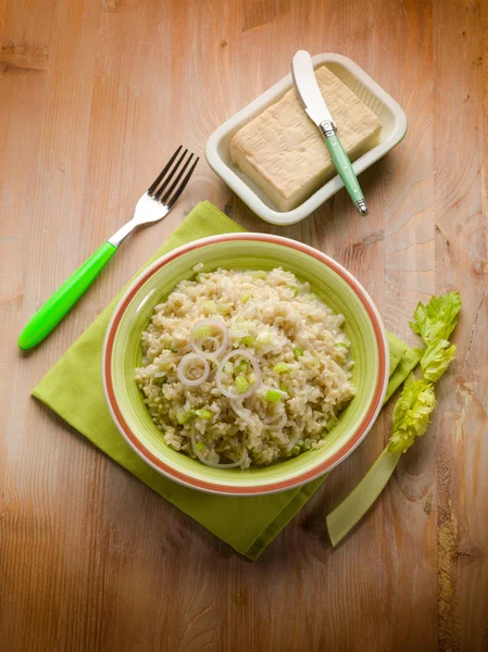 Risotto z serem stracchino — Zdjęcie stockowe