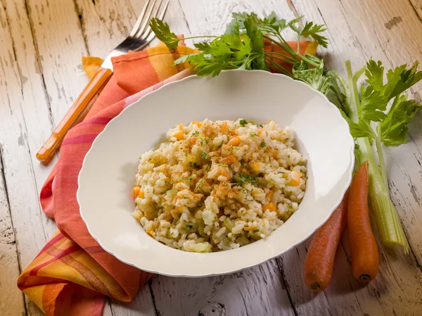 Risotto wtih bottarga ( tuna eggs) — Stock Photo, Image