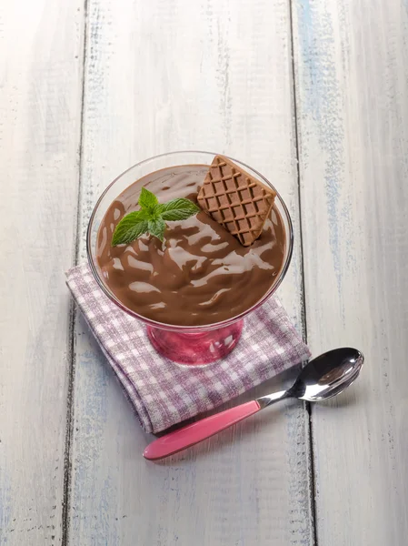 Chocolate mousse with cooky — Stock Photo, Image