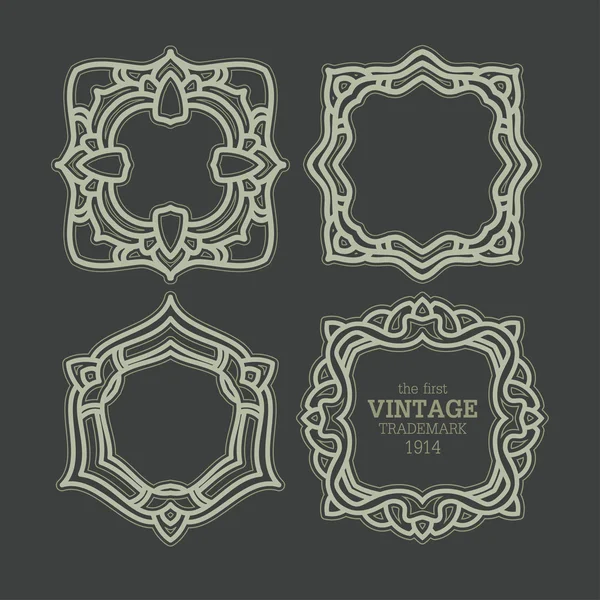 Plantilla de logos de lujo retro — Vector de stock