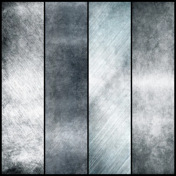 Silver metal banners — Stock Photo, Image