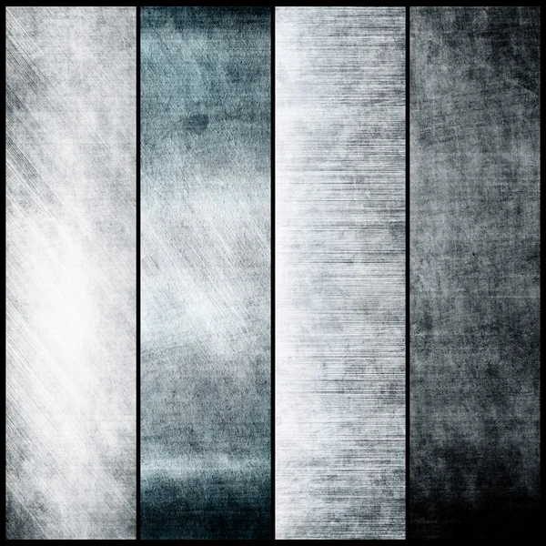 Silver metal banners — Stockfoto