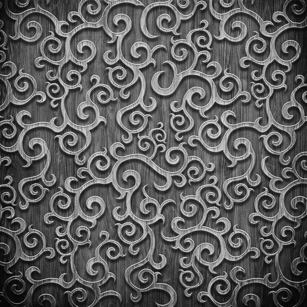 Siyah oyma ahşap desen