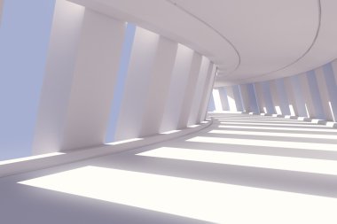 Soyut koridor iç. 3D render illüstrasyon