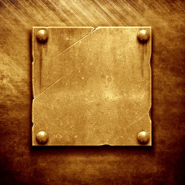 Złoto metalowej tabliczce — Zdjęcie stockowe