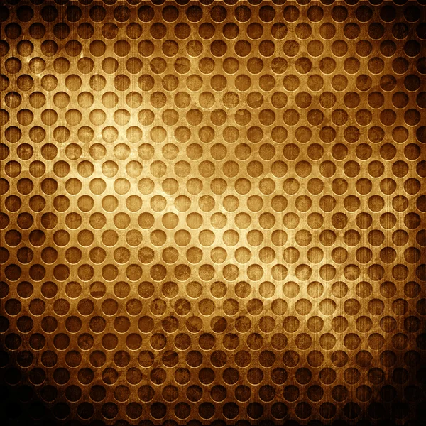 Métal grille dorée fond — Photo