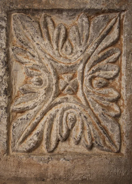 Medieval stone floral pattern — Stock Photo, Image