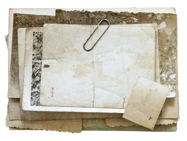 Vintage bakgrund med gamla papper, brev och foton isolerad på vit — Stockfoto