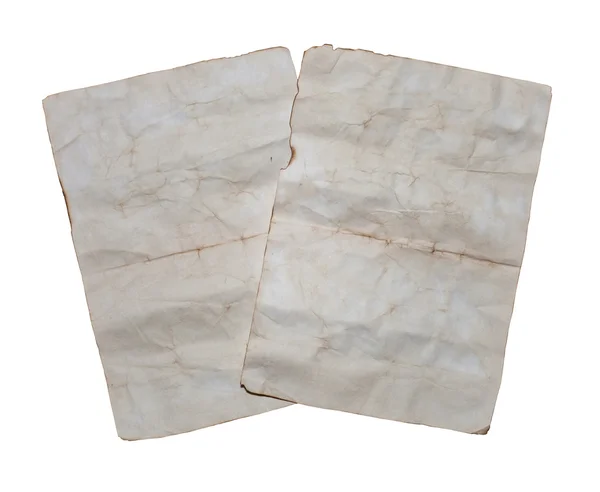 Dwóch starych arkuszy papieru — Zdjęcie stockowe