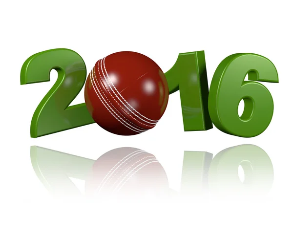 Cricket ball 2016 design with a white Background — Stock Photo, Image