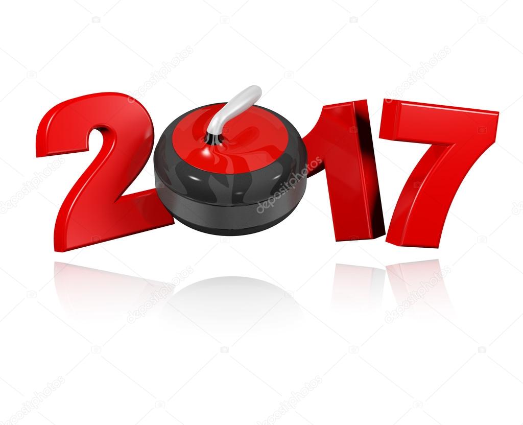 Curling 2017 design with a White Background