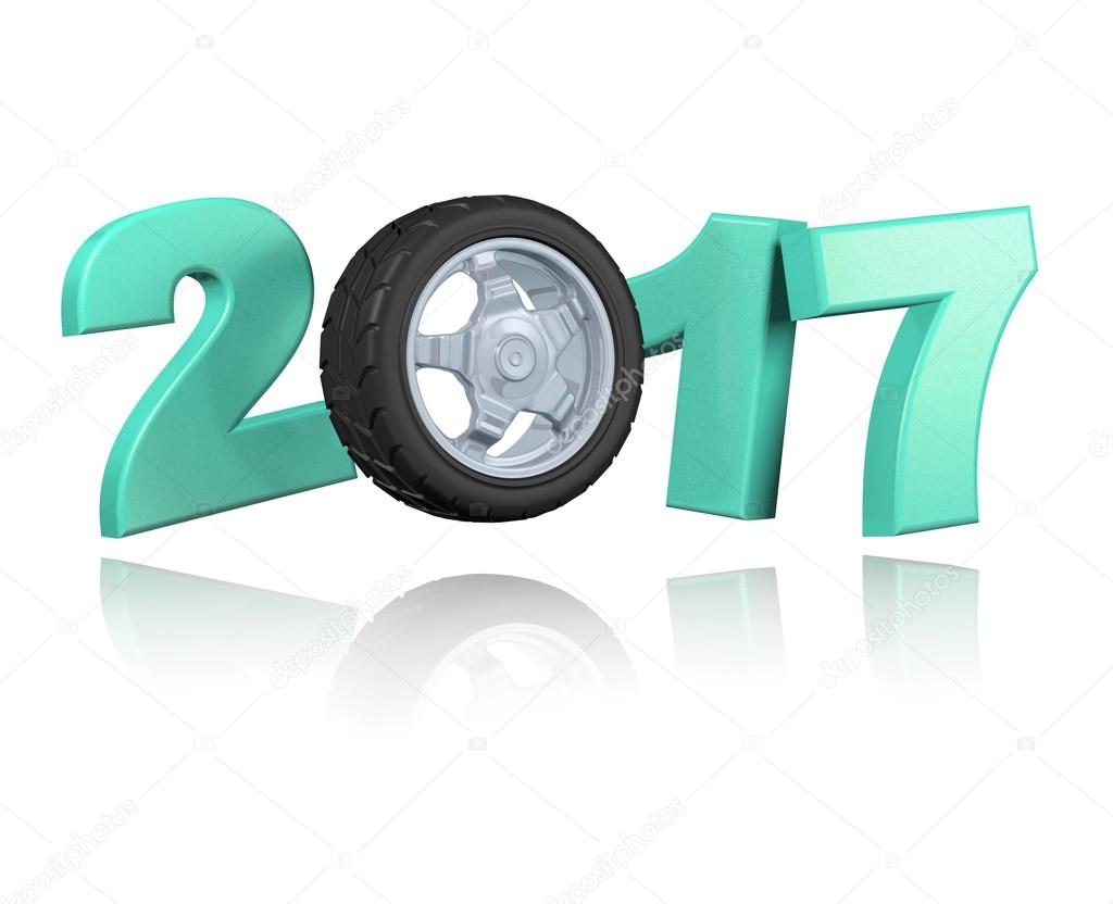 Wheel 2017 design with a white background