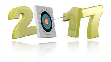 Beyaz bir arka plan ile okçuluk 2017