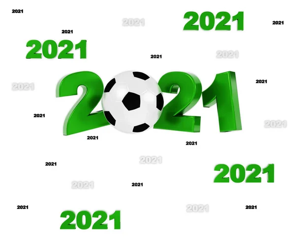 Beaucoup Football 2021 Dessins Avec Fond Blanc — Photo