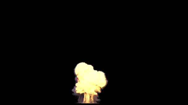 アルファチャンネルによる黒の背景での高速爆発 — ストック動画