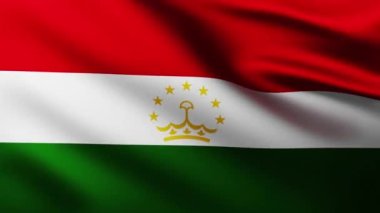 Büyük Tadjikistan bayrağı dalga desenleriyle rüzgarda dalgalanan tam ekran arka plan