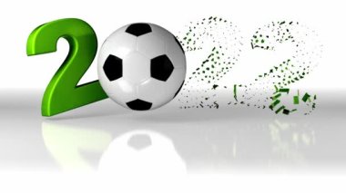 Futbol 2022 Sonsuz Rotasyonda Beyaz 'ın sonunda açılır pencere tasarımı