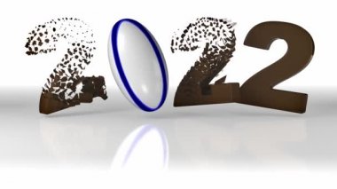 Rugby topu 2022 Sonsuz Dönüşüm dizaynı White 'ın sonunda