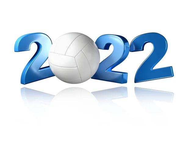 Volleyball 2022 Design White Background — Stock Photo, Image