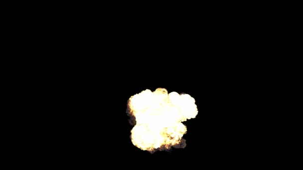 Exibição Explosão Grande Escura Preto Com Canal Alpha — Vídeo de Stock