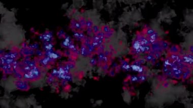 Mor, mavi ve derin toksik o hareketi yavaş yavaş duman