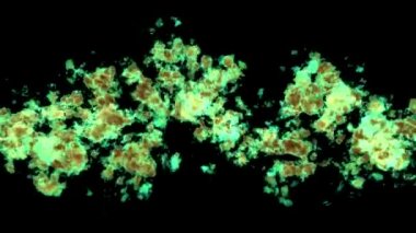 Yeşil ve kahverengi garip o hareketi yavaş yavaş duman