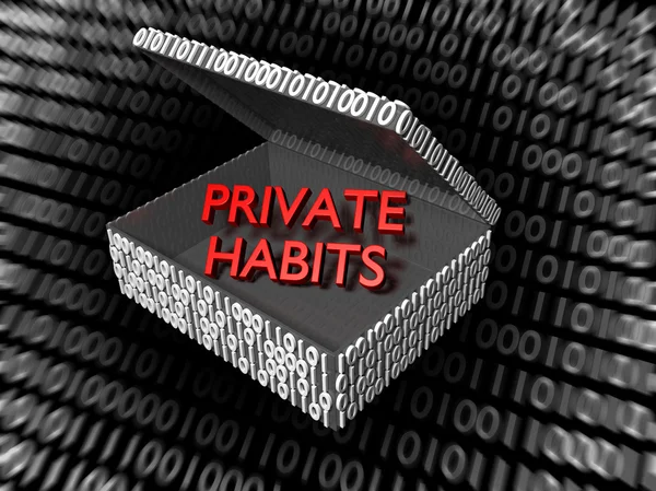 Hábitos privados en una caja digital —  Fotos de Stock