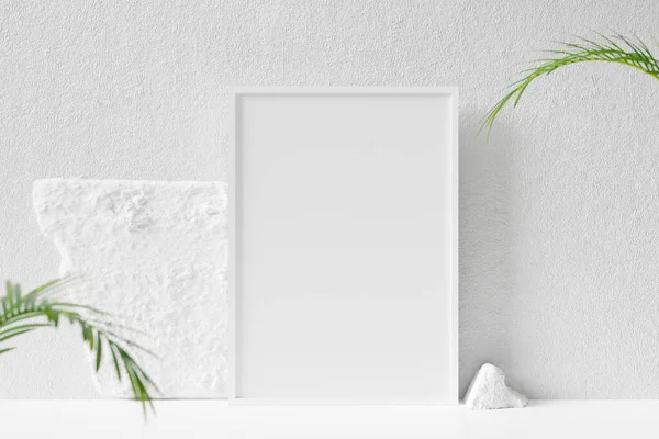 Photo Poster Frame Mockup Suitable Format Rendering — Stock Photo, Image