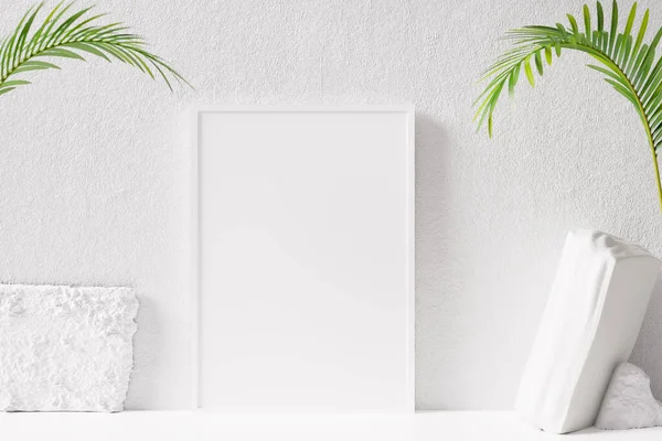 Photo Poster Frame Mockup Suitable Format Rendering — Stock Photo, Image