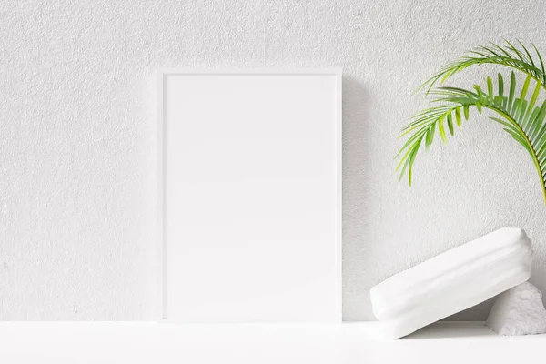 Photo Poster Frame Mockup Suitable Format Rendering — Stock Photo, Image