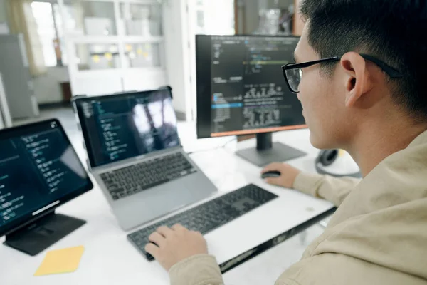 Programmers Developer Teams Coding Developing Software — Stock Photo, Image