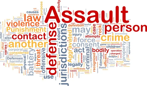 Assault background concept wordcloud — Stock Photo, Image
