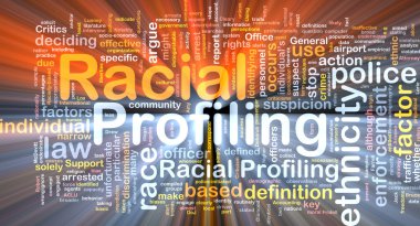 Irksal profilleme arka plan wordcloud konsept illüstrasyon glowi
