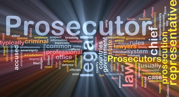 Prosecutor background concept illustration glowing — Stock Photo, Image