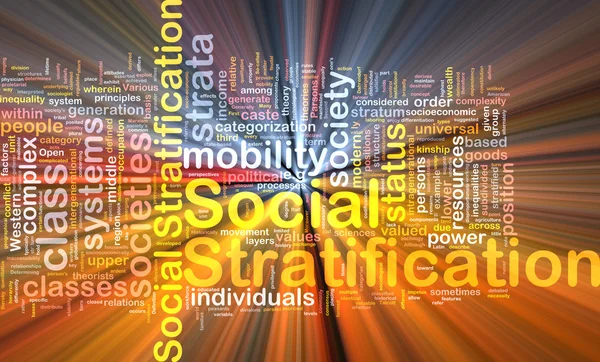 Sociale stratificatie achtergrond wordcloud concept illustratie — Stockfoto