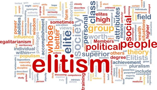 Elitism background wordcloud concept illustration — Stock Photo, Image